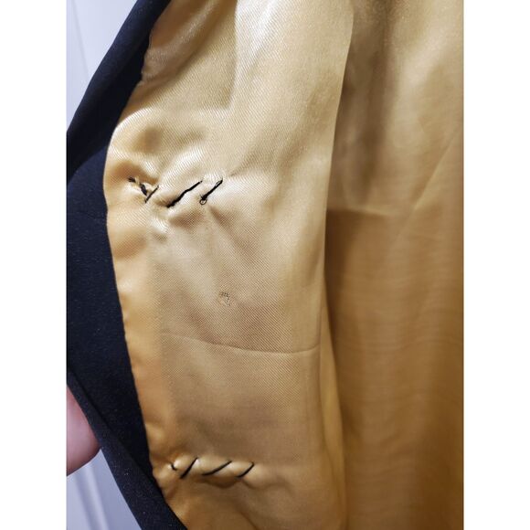 Black & Gold Embroidered Jacket with Yellow Roses - Picture 6 of 6